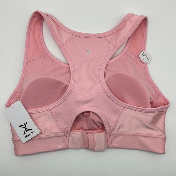 Xersion Women's Medium Support Sports Bra Shine Pink Rose Size M L XL - Picture 6 of 12